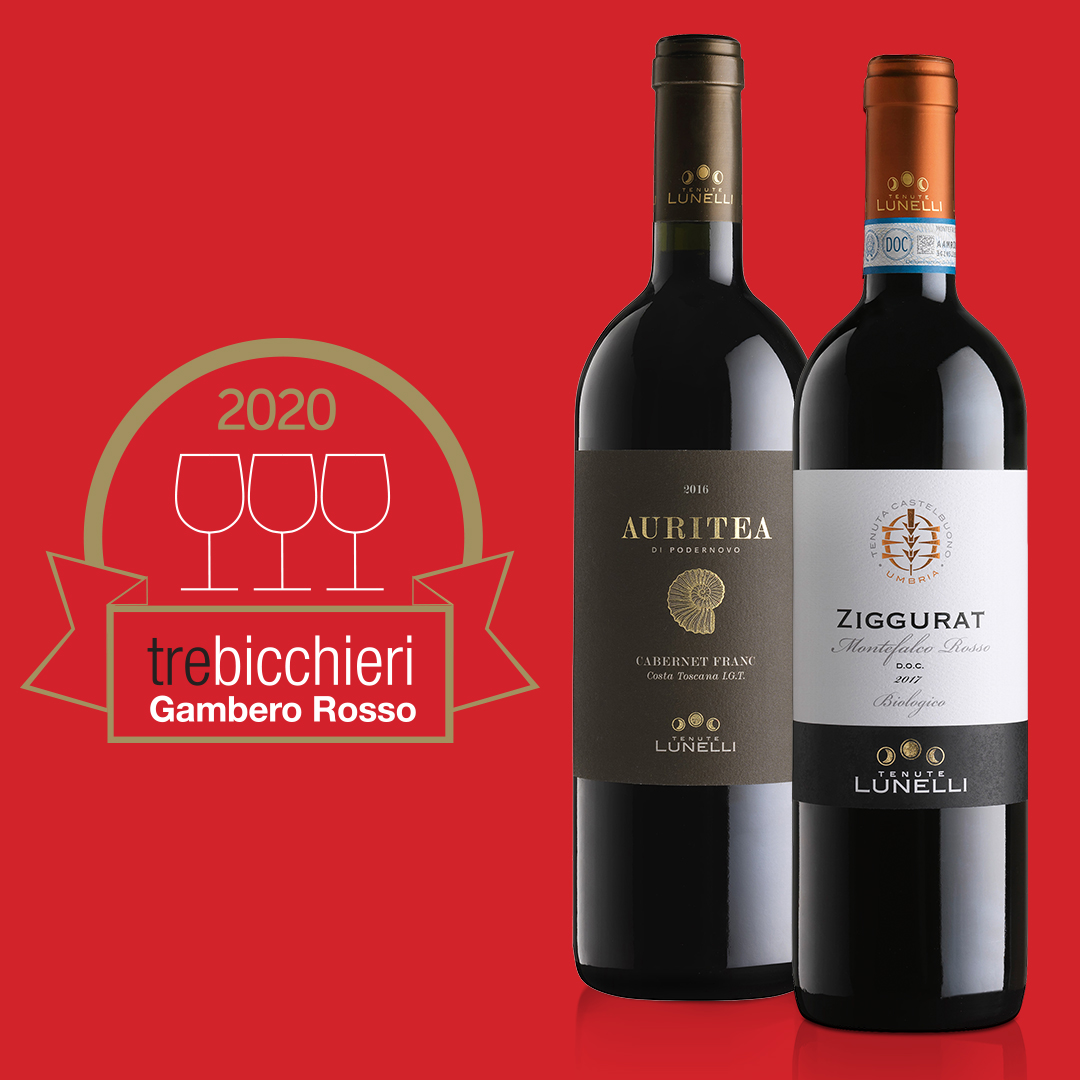 Ziggurat 2017 e Auritea 2016 win “Tre bicchieri” ratings from Gambero Rosso