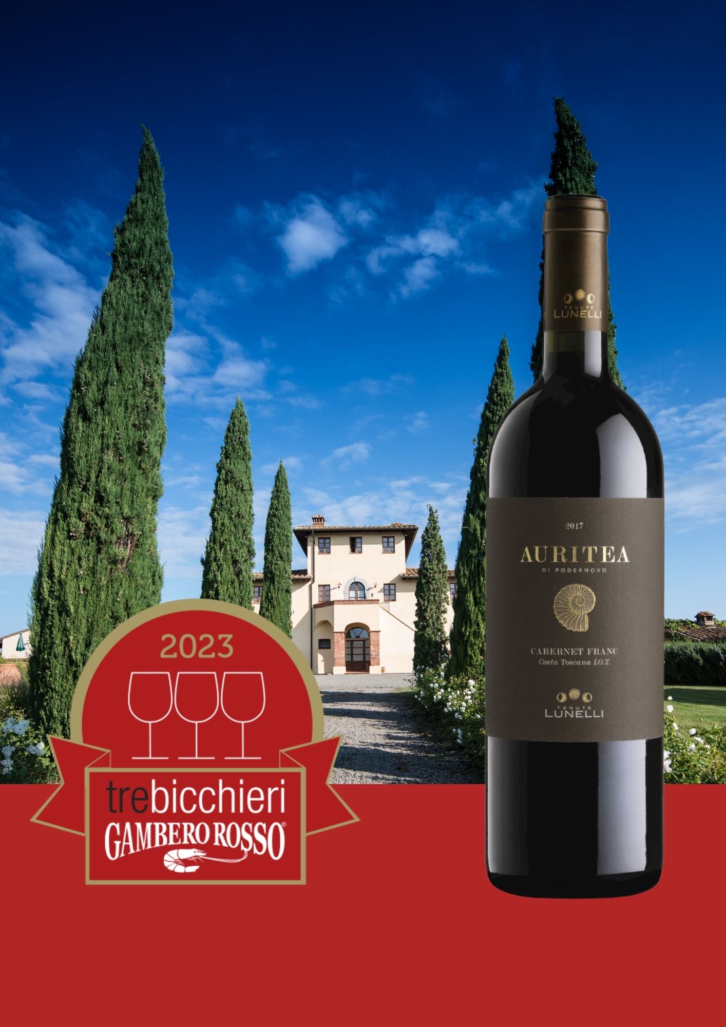 Auritea 2017 wins the Tre Bicchieri