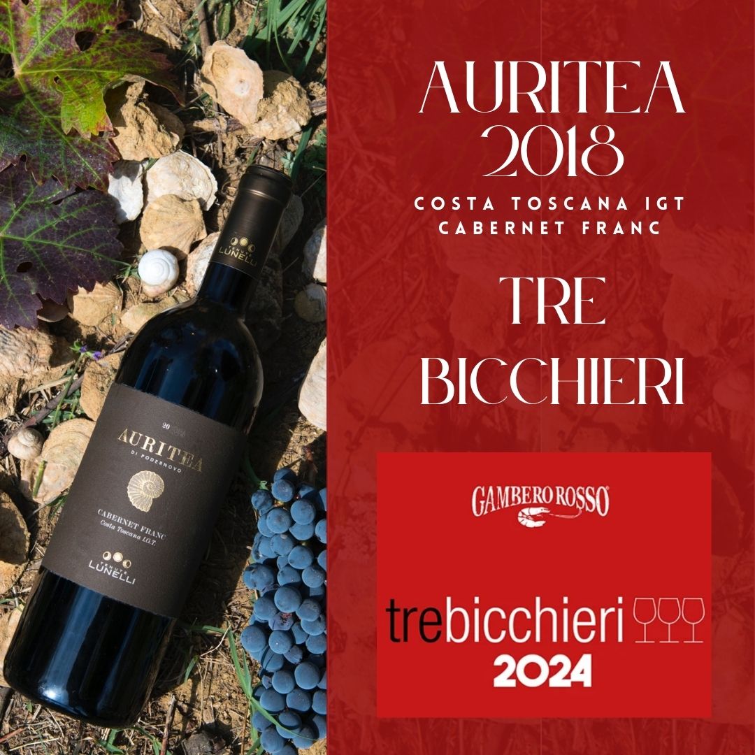 L’Auritea from Tenute Lunelli once again awarded Tre Bicchieri by Gambero Rosso